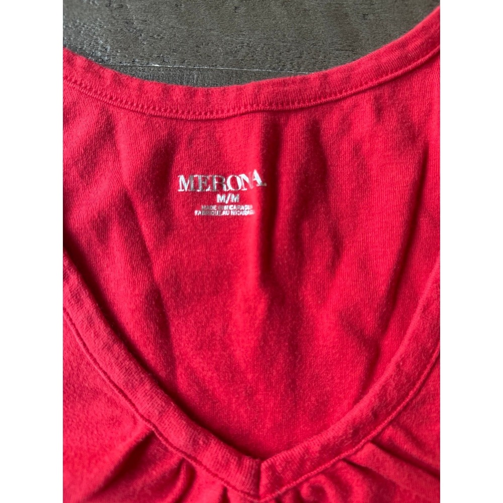 Merona Women's Red Cotton Tank Top Size Medium - Picture 2 of 6